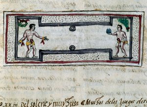 Aztèques jouant au jeu de pelota, miniature de l