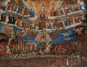 Le Jugement dernier, École de Cuzco, fin du XVIIe siècle