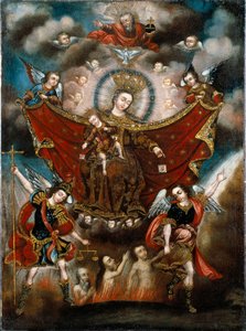 La Vierge du Carmel sauvant des âmes au purgatoire - Diego Quispe Tito
