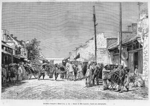 Résidence française à Hanoï. Gravure de Lancelot, d