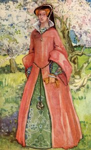 Costume féminin sous le règne de Marie I (1553-1558) - Dion Clayton Calthrop