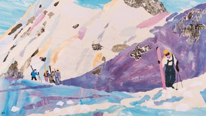 Climbing for the Powder, 2015 (collage)