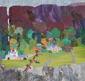 Fuchsia à Carsaig (collage) - Dione Verulam