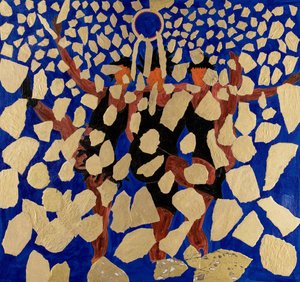 Rhinemaidens taunting alberich, Ring Cycle de Wagner (collage)