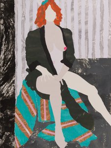 Quelque chose pour accrocher le chapeau, nu (collage)