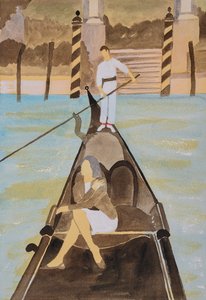 Venise au large, 2025 (aquarelle et encre) - Dione Verulam