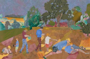 Récolte du hochet jaune (collage) - Dione Verulam