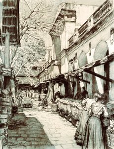 La place du marché de Sainte-Catherine à Barcelone - Dionisio Baixeras Verdaguer