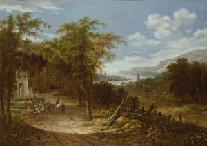 Paysage boisé - Dionys Verburgh