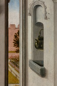 Église paroissiale (Parochiekerk Sint-Pieter). Peinture. La Cène. Dirk Bouts. 1464-1468. (détail) - Dirck Bouts