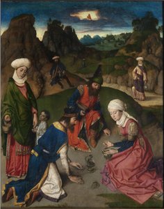 Polyptyque de la Cène : la récolte de la manne