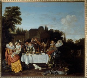 Fête champêtre. Peinture de Dirk Hals (1591-1656) - Dirck Hals