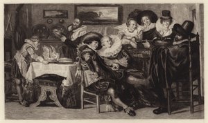 Le Repas (gravure) - Dirck Hals