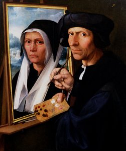 Jacob Cornelisz. van Oostsanen peint un portrait de sa femme