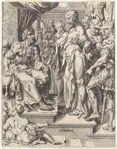 Christ devant Hérode - Dirck Volckertsz. Coornhert (attributed to)