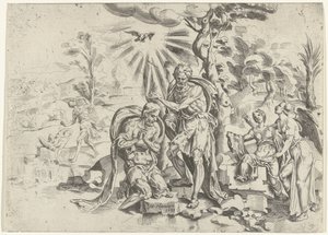 Baptême du Christ - Dirck Volckertsz. Coornhert (attributed to)
