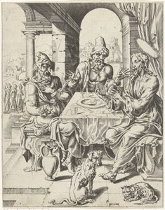 Repas à Emmaüs - Dirck Volckertsz. Coornhert (attributed to)