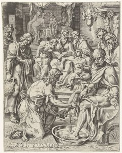 Lavement des pieds - Dirck Volckertsz. Coornhert (attributed to)