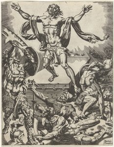 Résurrection du Christ - Dirck Volckertsz. Coornhert (attributed to)