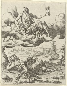 Le Temps triomphe de la renommée - Dirck Volckertsz. Coornhert (possibly)