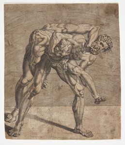 Deux lutteurs - Dirck Volckertsz. Coornhert