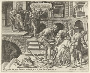 Préparatifs pour la fête de mariage (Gelijkenis van een bruiloftsfeest) - Dirck Volckertsz. Coornhert