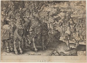 La Reddition de Jean Frédéric, Électeur de Saxe, Après la Bataille de Mühlberg - Dirck Volckertz Coornhert, after Maerten van Heemskerck