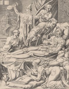 Le Riche sur son lit de mort, de La Parabole de Lazare et du Riche, planche 2