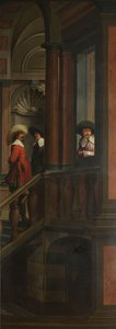 Une séquence décorative en sept parties : Un escalier extérieur - Dirck van Delen
