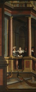 Une séquence décorative en sept parties : Un escalier extérieur - Dirck van Delen