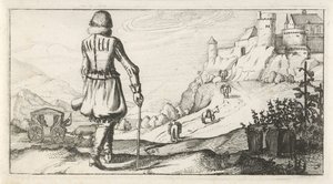 Homme en pourpoint dans un paysage montagneux - Dirk Eversen Lons