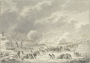 Les Français traversent la Waal à Bommel, janvier 1795