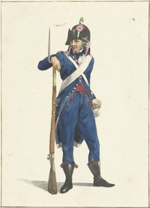Membre de la force citoyenne armée de Rotterdam avec un fusil - Dirk Langendijk