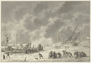 Fuite des Landzaten à Texel, janvier 1795 (L