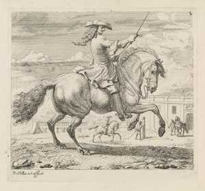 Cavalier vers la droite près d