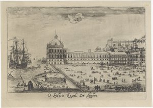 Vue du palais royal de Lisbonne - Dirk Stoop