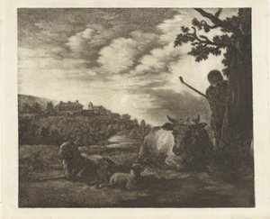 Paysage avec un berger - Dirk van der Toorn