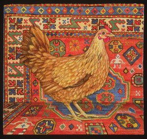 Poulet sur tapis brun, 1995 - Ditz