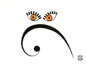 Visage en clé de sol - visage dessiné à l