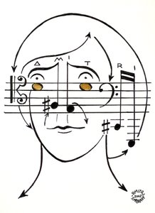 Dmitri "Smirnoff" - portrait du compositeur russe, dessiné à l