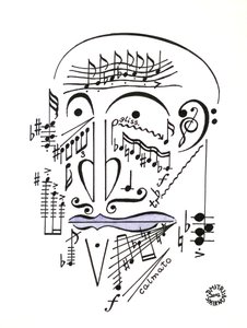 Dr Musicus - un visage dessiné à l