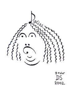 Glisstering Hair" - un visage dessiné à l