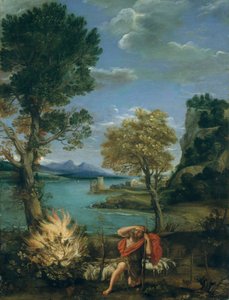 Paysage avec Moïse et le buisson ardent - Domenichino