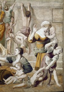 Histoire de Sainte Cécile : Aumône de Sainte Cécile (détail) - Domenichino