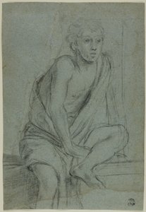 Jeune homme assis : Étude pour la flagellation de Saint André