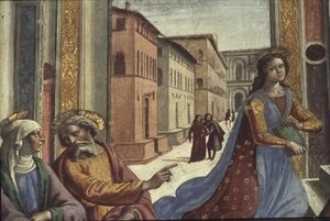 La Vierge Marie au Temple (détail) - Domenico Ghirlandaio