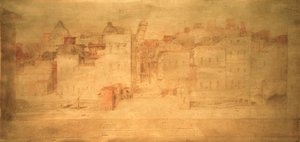 D.Beccafumi, décor de théâtre avec Pise - Domenico Beccafumi