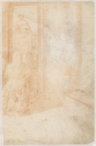 Vue sur un prédicateur en chaire - Domenico Beccafumi