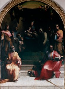 Le mariage mystique de Sainte Catherine de Sienne et des saints