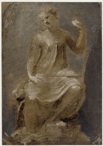 Figure féminine trônant (Amor Patriae) - Domenico Beccafumi